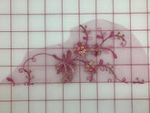 Applique - Sequined Lace Flower Motif Dusty Rose Only Two Left! Close-Out